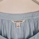 Second-Hand - Country Road Baby Blue Linen & Silk Blend Blouse Size 6 - SwapUp