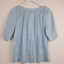 Second-Hand - Country Road Baby Blue Linen & Silk Blend Blouse Size 6 - SwapUp