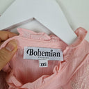 Second-Hand - Bohemian Strawberry Milkshake Embroidered Ruffle Top Size XXS - SwapUp