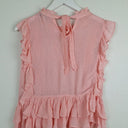 Second-Hand - Bohemian Strawberry Milkshake Embroidered Ruffle Top Size XXS - SwapUp