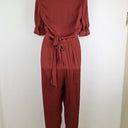 Second-Hand - Saba Clay Satin Everyday Luxe Jumpsuit Size 4 - SwapUp