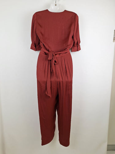 Second-Hand - Saba Clay Satin Everyday Luxe Jumpsuit Size 4 - SwapUp