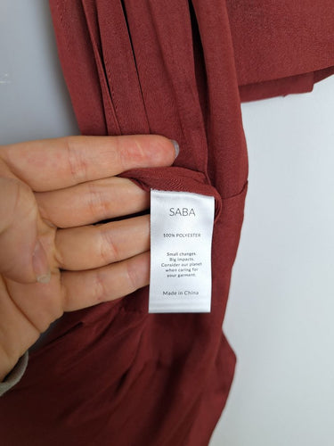 Second-Hand - Saba Clay Satin Everyday Luxe Jumpsuit Size 4 - SwapUp