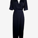 Second-Hand - Saba Navy Satin Luxe Jumpsuit Size 4 - SwapUp