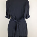 Second-Hand - Saba Navy Satin Luxe Jumpsuit Size 4 - SwapUp