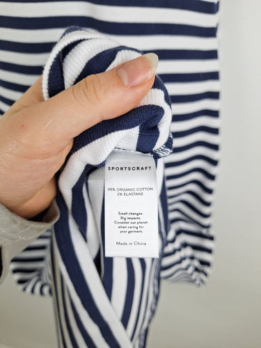 Second-Hand - Sportscraft Navy Ribbed Maxi Dress Size 6 - SwapUp