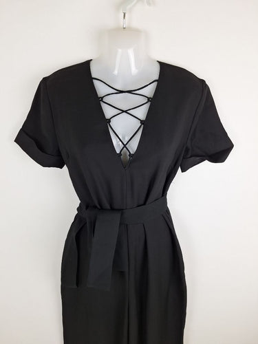 Second-Hand - Viktoria & Woods Casual Chic Lace Up Jumpsuit Size 6 - SwapUp