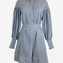 Second-Hand - Witchery Soft Blue Broderie Shirt Dress Size 4 - SwapUp