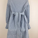 Second-Hand - Witchery Soft Blue Broderie Shirt Dress Size 4 - SwapUp