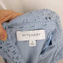 Second-Hand - Witchery Soft Blue Broderie Shirt Dress Size 4 - SwapUp