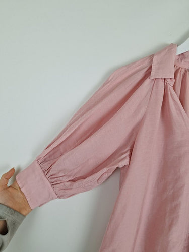 Second-Hand - Country Road Relaxed Puff Pink Blouse Size 6 - SwapUp