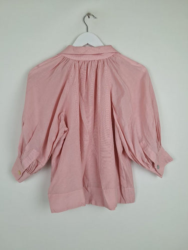 Second-Hand - Country Road Relaxed Puff Pink Blouse Size 6 - SwapUp