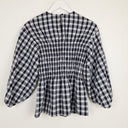 Second-Hand - Witchery Shirred Plaid Puff Blouse Size 6 - SwapUp