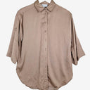 Second-Hand - Witchery Satin Stone Button-up Shirt Size 6 - SwapUp