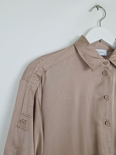 Second-Hand - Witchery Satin Stone Button-up Shirt Size 6 - SwapUp