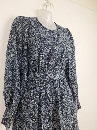 Second-Hand - Witchery Everyday Navy Print Dress Size 4 - SwapUp