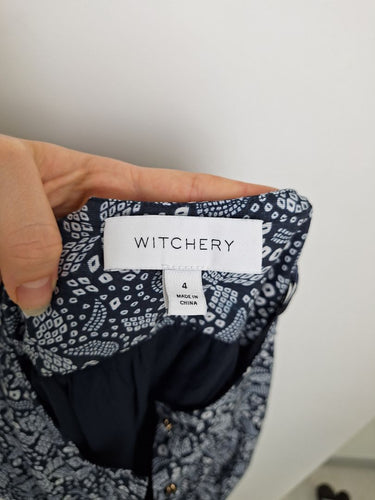 Second-Hand - Witchery Everyday Navy Print Dress Size 4 - SwapUp