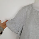 Second-Hand - Seed Stone Linen Tiered Shift Dress Size 8 - SwapUp