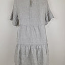 Second-Hand - Seed Stone Linen Tiered Shift Dress Size 8 - SwapUp