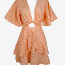 Second-Hand - Sheike Playful Apricot Tie Dress Size 6 - SwapUp