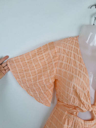 Second-Hand - Sheike Playful Apricot Tie Dress Size 6 - SwapUp