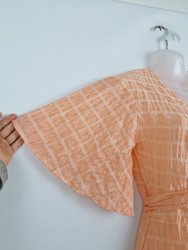Second-Hand - Sheike Playful Apricot Tie Dress Size 6 - SwapUp