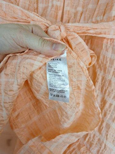 Second-Hand - Sheike Playful Apricot Tie Dress Size 6 - SwapUp