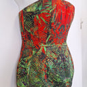 Second-Hand - Josh Goot Striking Foliage Strapless Peplum Evening Top Size 10 - SwapUp