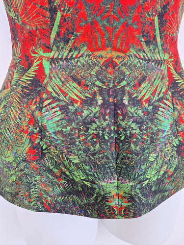 Second-Hand - Josh Goot Striking Foliage Strapless Peplum Evening Top Size 10 - SwapUp