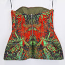 Second-Hand - Josh Goot Striking Foliage Strapless Peplum Evening Top Size 10 - SwapUp