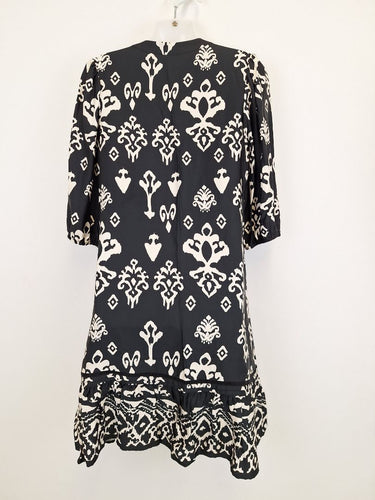 Second-Hand - Stella Essential Patterned Frill Mini Dress Size 10 - SwapUp