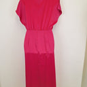 Second-Hand - Wayne Cooper Hot Pink Wrap & Ruched Event Midi Dress Size 10 - SwapUp