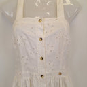 Second-Hand - Superdry Camille Button Schiffli Midi Dress Size 10 - SwapUp