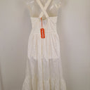 Second-Hand - Superdry Camille Button Schiffli Midi Dress Size 10 - SwapUp