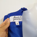 Second-Hand - Badgley Mischka Electric Blue Satin Decorated Cocktail Mini Dress Size 6 - SwapUp