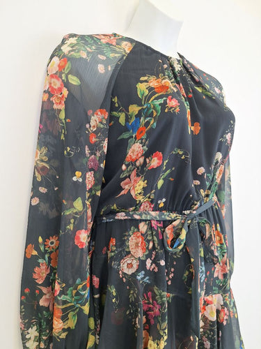 Second-Hand - Sheike Chiffon Romantic Floral Maxi Dress Size 12 - SwapUp