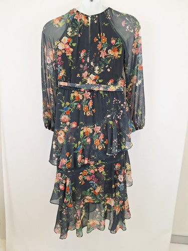 Second-Hand - Sheike Chiffon Romantic Floral Maxi Dress Size 12 - SwapUp