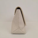 Second-Hand - Seed Ivory Classy Fabric Textured Clutch Bag - SwapUp