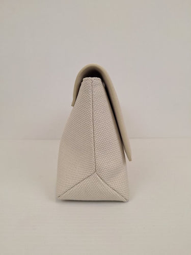 Second-Hand - Seed Ivory Classy Fabric Textured Clutch Bag - SwapUp