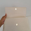 Second-Hand - Seed Ivory Classy Fabric Textured Clutch Bag - SwapUp