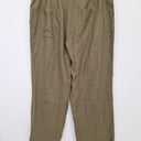 Second-Hand - Seed Khaki Pleated Wide Leg Linen Pants Size 18 - SwapUp
