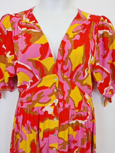 Second-Hand - Mister Zimi Fasionable Vibrant Flowy Dress Size 16 - SwapUp