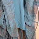 Second-Hand - Sheike Elegant Teal Animal Print Dress Size 14 - SwapUp