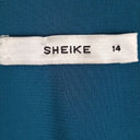 Second-Hand - Sheike Elegant Teal Animal Print Dress Size 14 - SwapUp