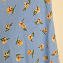 Second-Hand - Nobody's Child Baby Blue Floral Frilly Midi Dress Size 16 - SwapUp