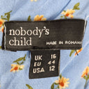 Second-Hand - Nobody's Child Baby Blue Floral Frilly Midi Dress Size 16 - SwapUp