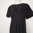 Second-Hand - Morrison Felt V Pleat Wool Blend Mini Dress Size 14 - SwapUp