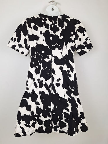 Second-Hand - Diane von Furstenberg Cow Print Denim Midi Dress Size 12 - SwapUp