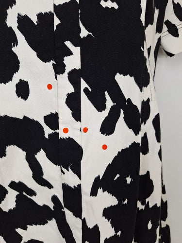 Second-Hand - Diane von Furstenberg Cow Print Denim Midi Dress Size 12 - SwapUp