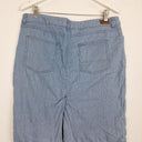 Second-Hand - Sportscraft Preppy A Line Striped Blue Midi Skirt Size 14 - SwapUp